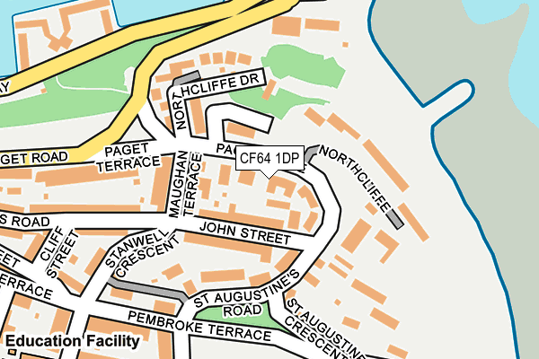 CF64 1DP map - OS OpenMap – Local (Ordnance Survey)