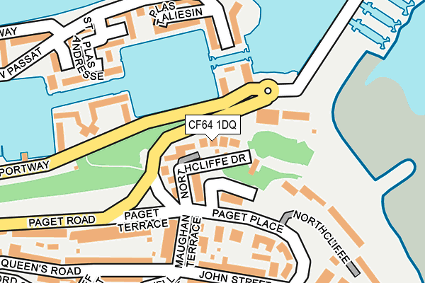 CF64 1DQ map - OS OpenMap – Local (Ordnance Survey)