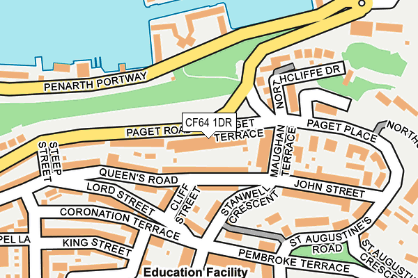 CF64 1DR map - OS OpenMap – Local (Ordnance Survey)