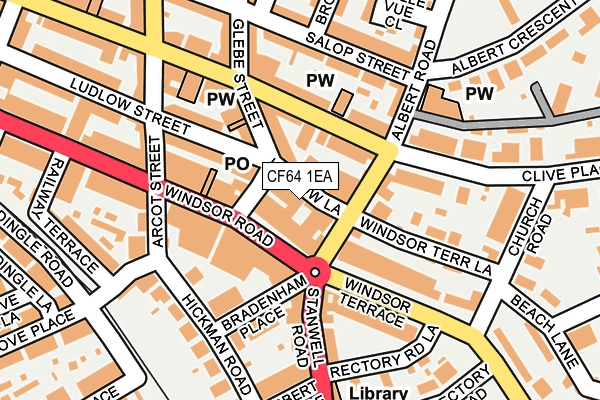 CF64 1EA map - OS OpenMap – Local (Ordnance Survey)