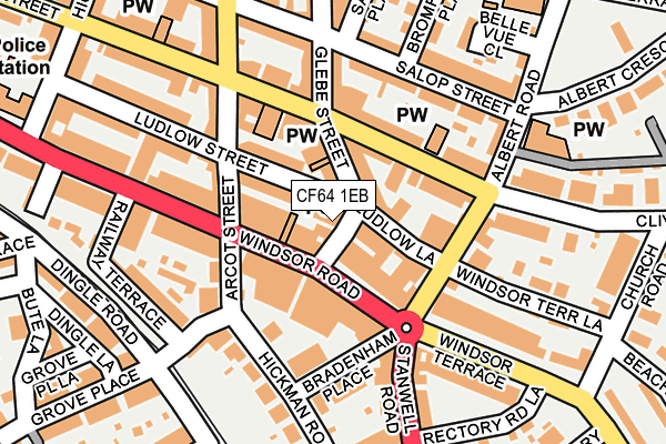 CF64 1EB map - OS OpenMap – Local (Ordnance Survey)