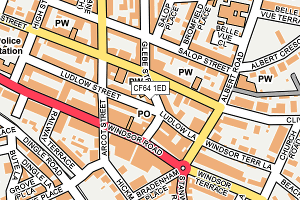 CF64 1ED map - OS OpenMap – Local (Ordnance Survey)