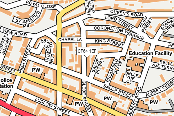 CF64 1EF map - OS OpenMap – Local (Ordnance Survey)