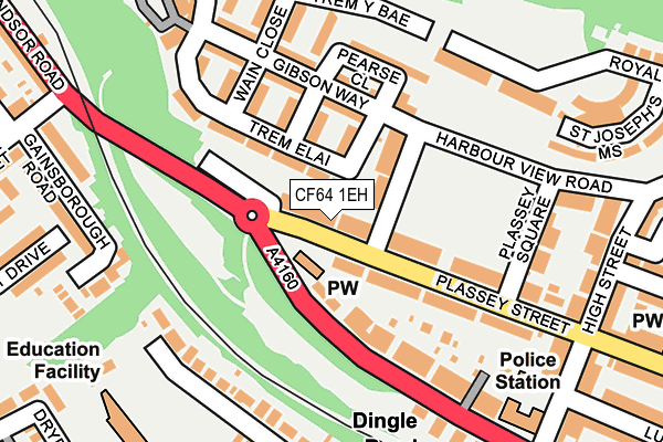 CF64 1EH map - OS OpenMap – Local (Ordnance Survey)