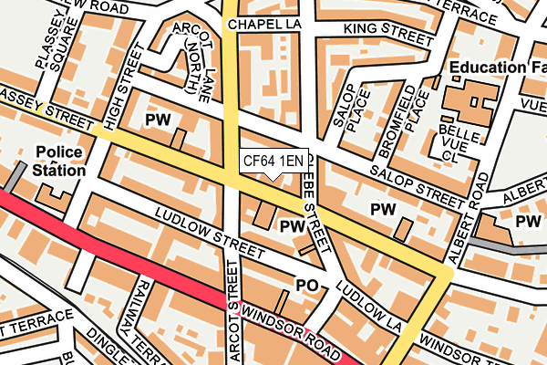 CF64 1EN map - OS OpenMap – Local (Ordnance Survey)