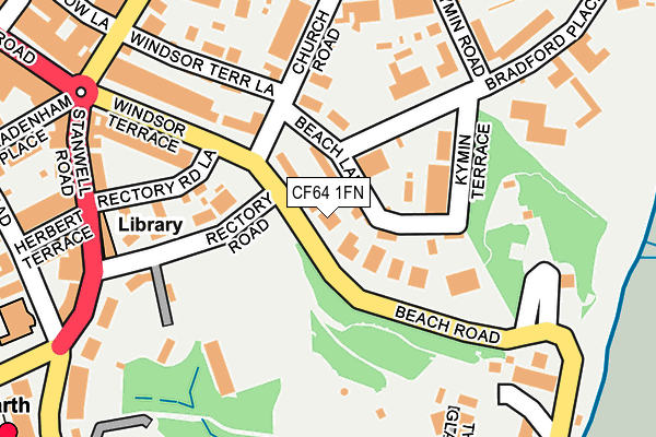 CF64 1FN map - OS OpenMap – Local (Ordnance Survey)