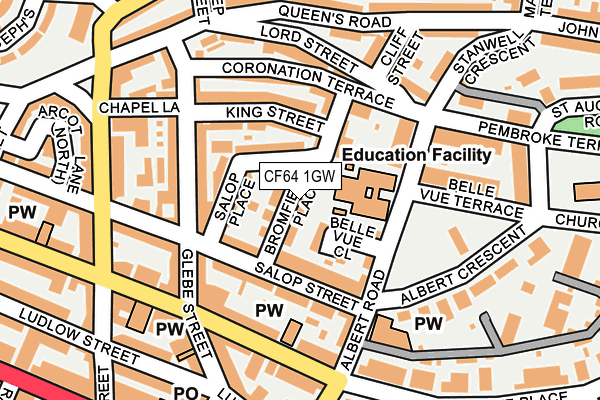 CF64 1GW map - OS OpenMap – Local (Ordnance Survey)