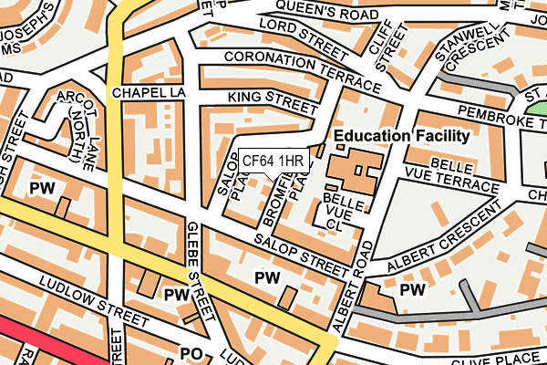 CF64 1HR map - OS OpenMap – Local (Ordnance Survey)