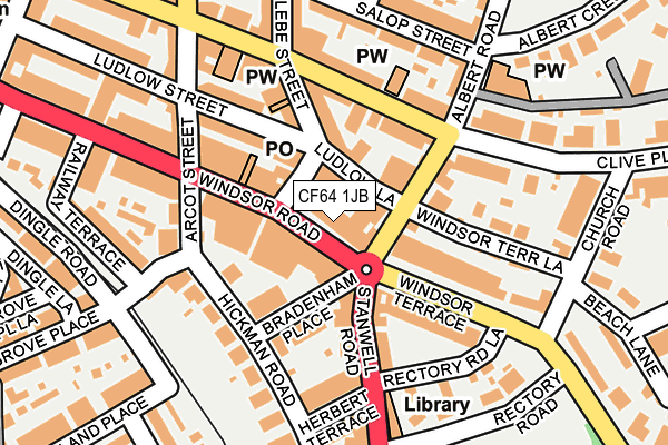 CF64 1JB map - OS OpenMap – Local (Ordnance Survey)