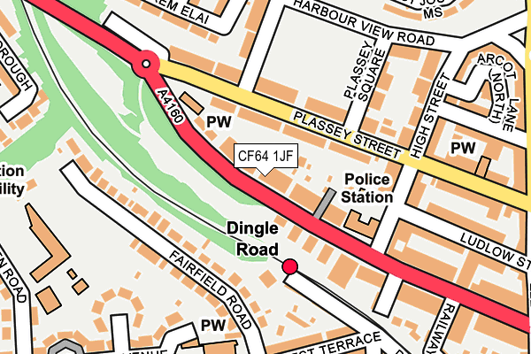 CF64 1JF map - OS OpenMap – Local (Ordnance Survey)