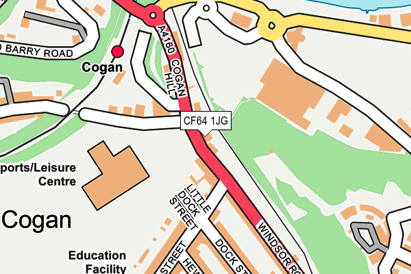 CF64 1JG map - OS OpenMap – Local (Ordnance Survey)