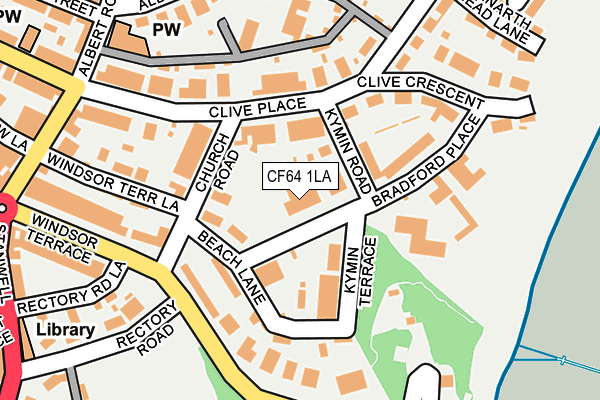 CF64 1LA map - OS OpenMap – Local (Ordnance Survey)