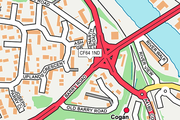 CF64 1ND map - OS OpenMap – Local (Ordnance Survey)