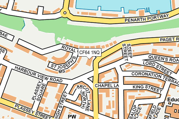 CF64 1NQ map - OS OpenMap – Local (Ordnance Survey)