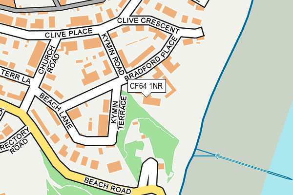CF64 1NR map - OS OpenMap – Local (Ordnance Survey)