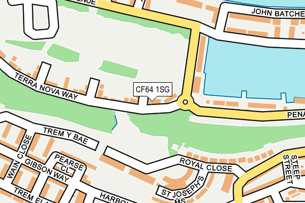CF64 1SG map - OS OpenMap – Local (Ordnance Survey)
