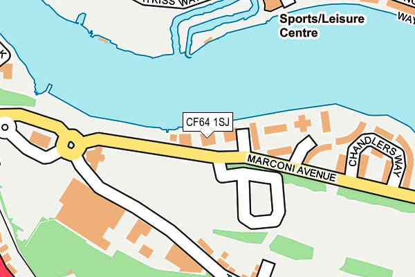 CF64 1SJ map - OS OpenMap – Local (Ordnance Survey)