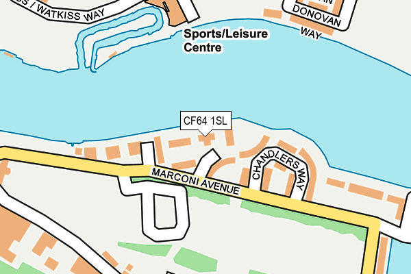 CF64 1SL map - OS OpenMap – Local (Ordnance Survey)