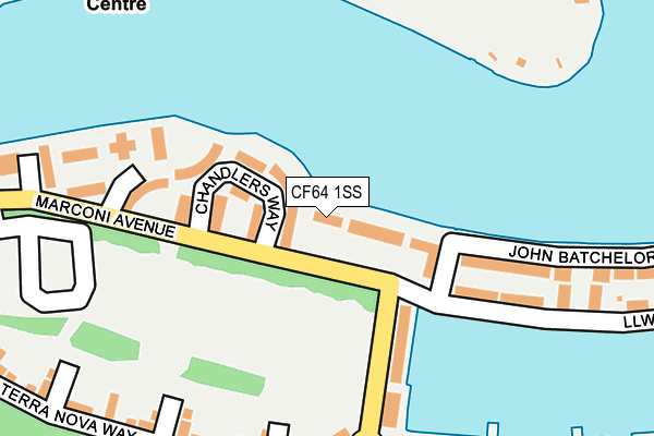 CF64 1SS map - OS OpenMap – Local (Ordnance Survey)