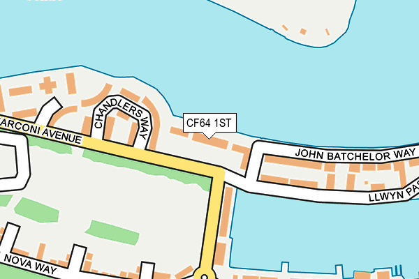 CF64 1ST map - OS OpenMap – Local (Ordnance Survey)