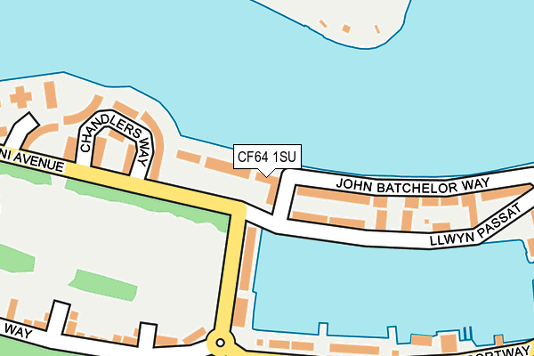 CF64 1SU map - OS OpenMap – Local (Ordnance Survey)