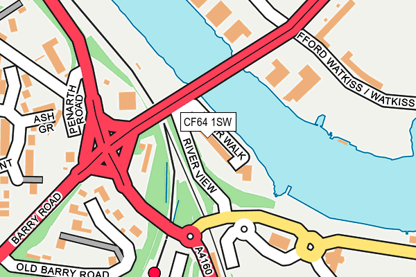 CF64 1SW map - OS OpenMap – Local (Ordnance Survey)