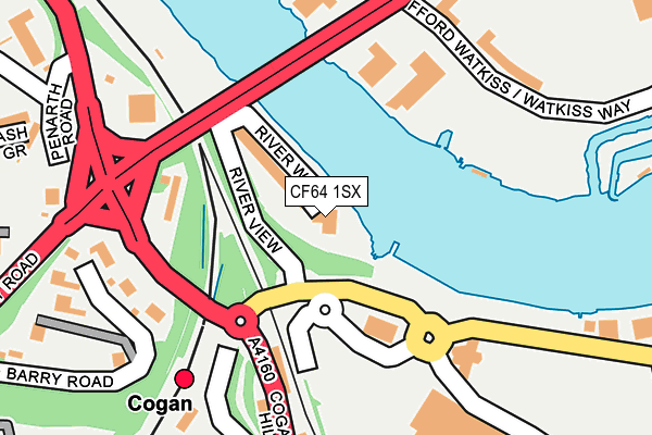 CF64 1SX map - OS OpenMap – Local (Ordnance Survey)