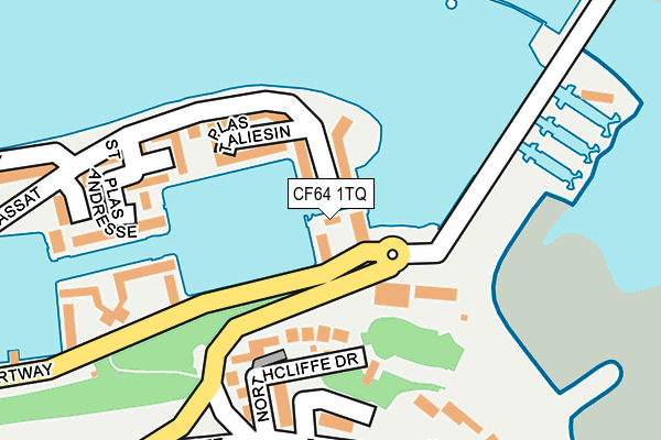 CF64 1TQ map - OS OpenMap – Local (Ordnance Survey)