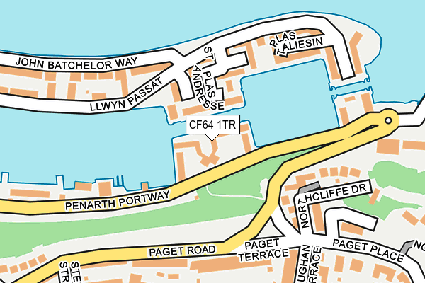 CF64 1TR map - OS OpenMap – Local (Ordnance Survey)