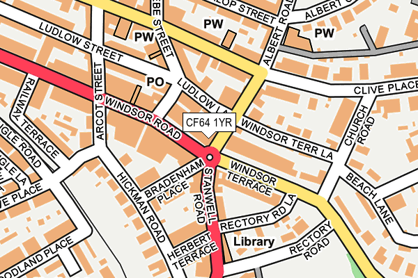 CF64 1YR map - OS OpenMap – Local (Ordnance Survey)