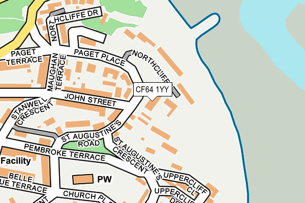 CF64 1YY map - OS OpenMap – Local (Ordnance Survey)