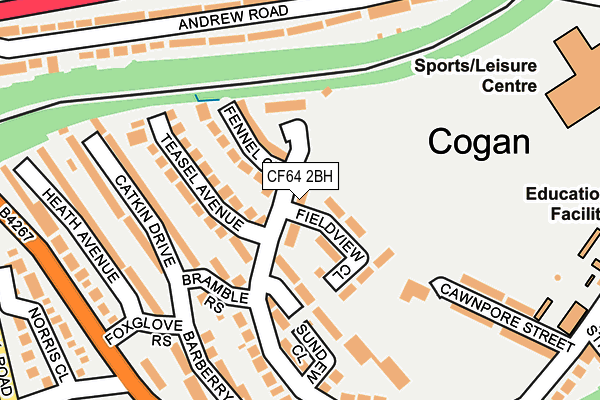 CF64 2BH map - OS OpenMap – Local (Ordnance Survey)