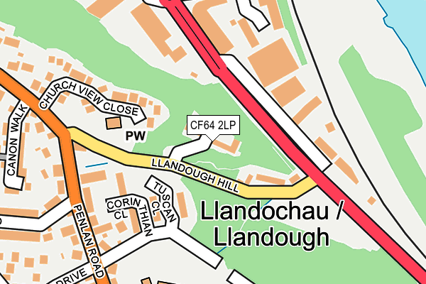 CF64 2LP map - OS OpenMap – Local (Ordnance Survey)