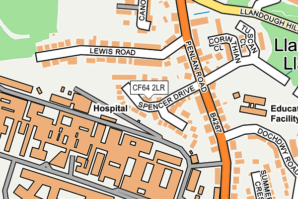 CF64 2LR map - OS OpenMap – Local (Ordnance Survey)