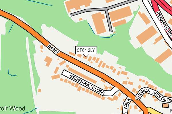CF64 2LY map - OS OpenMap – Local (Ordnance Survey)