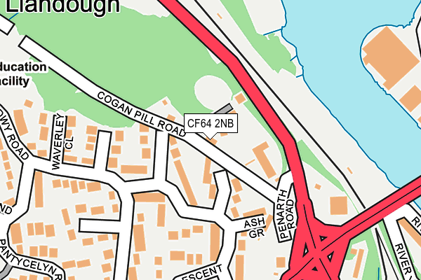 CF64 2NB map - OS OpenMap – Local (Ordnance Survey)
