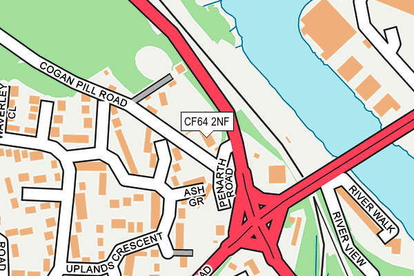 CF64 2NF map - OS OpenMap – Local (Ordnance Survey)