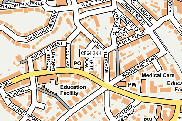 CF64 2NH map - OS OpenMap – Local (Ordnance Survey)