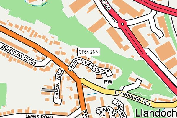 CF64 2NN map - OS OpenMap – Local (Ordnance Survey)