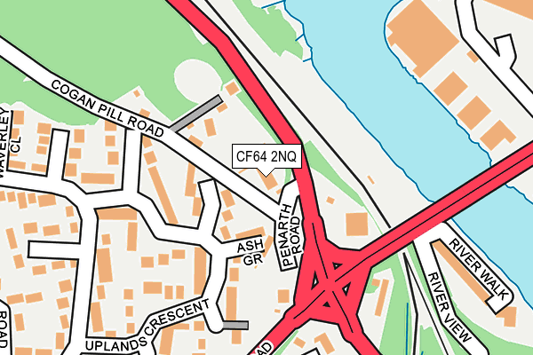 CF64 2NQ map - OS OpenMap – Local (Ordnance Survey)