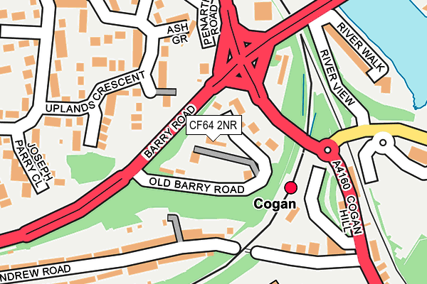 CF64 2NR map - OS OpenMap – Local (Ordnance Survey)