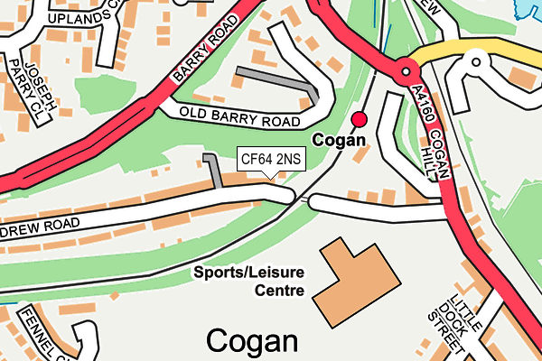 CF64 2NS map - OS OpenMap – Local (Ordnance Survey)