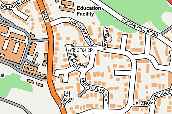 CF64 2PH map - OS OpenMap – Local (Ordnance Survey)