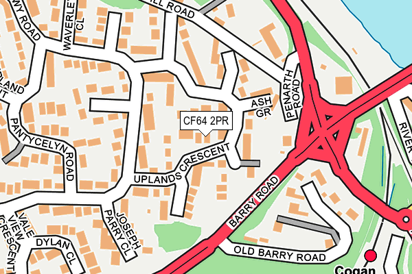 CF64 2PR map - OS OpenMap – Local (Ordnance Survey)