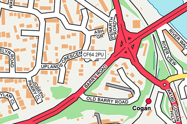 CF64 2PU map - OS OpenMap – Local (Ordnance Survey)