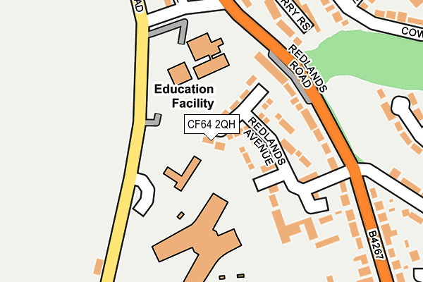 CF64 2QH map - OS OpenMap – Local (Ordnance Survey)