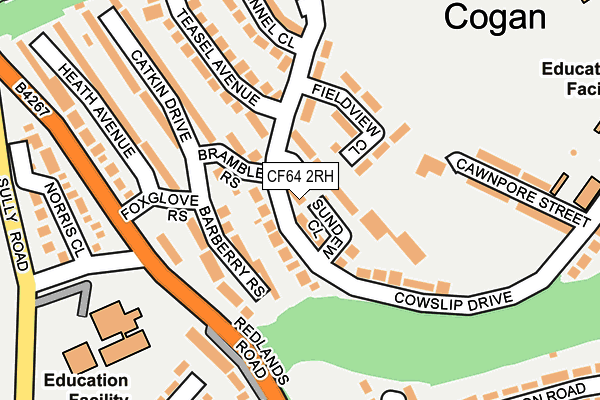 CF64 2RH map - OS OpenMap – Local (Ordnance Survey)