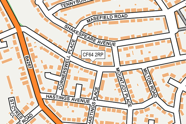 CF64 2RP map - OS OpenMap – Local (Ordnance Survey)