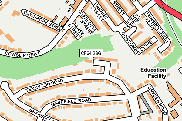 CF64 2SG map - OS OpenMap – Local (Ordnance Survey)