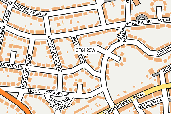 CF64 2SW map - OS OpenMap – Local (Ordnance Survey)